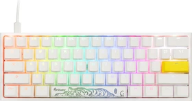 Ducky One 2 Pro Mini, PBT, weiß, LEDs RGB, MX RGB BLUE, USB, US