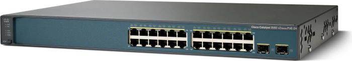 Cisco Catalyst 3560 V2 IP Base Rackmount Managed Switch, 24x RJ-45, 2x SFP, 370W PoE