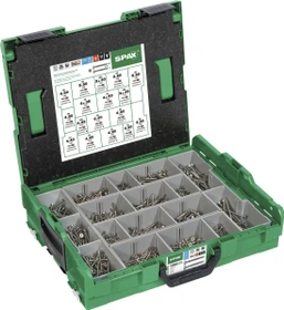 Spax Edelstahl rostfrei A2 T-STAR plus L-Boxx Schrauben-Sortiment inkl. L-Boxx, 1065 Stück
