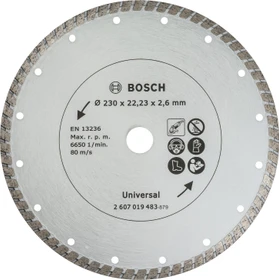 Bosch DIY Turbo Diamanttrennscheibe, 230x2.6x22.23mm, 1 Stück