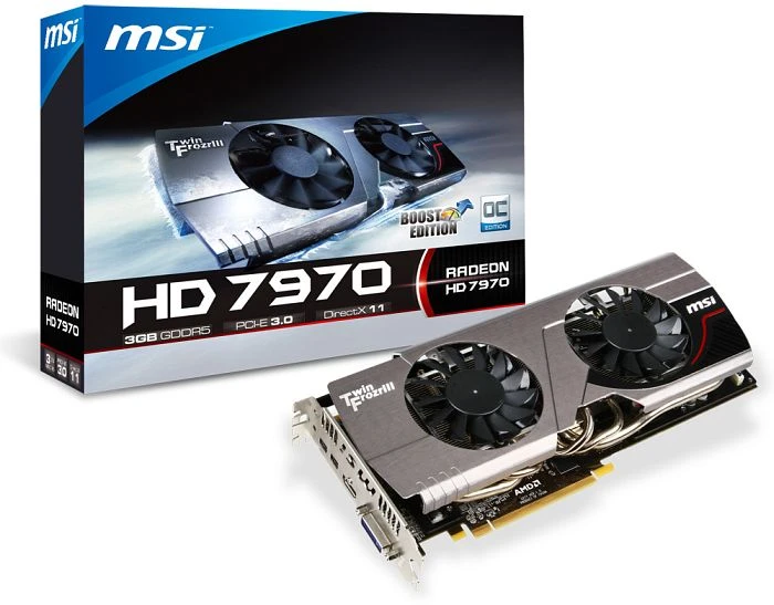 MSI Radeon HD 7970, R7970 Twin Frozr 3GD5/OC BE, 3GB GDDR5, DVI, HDMI, 2x mDP