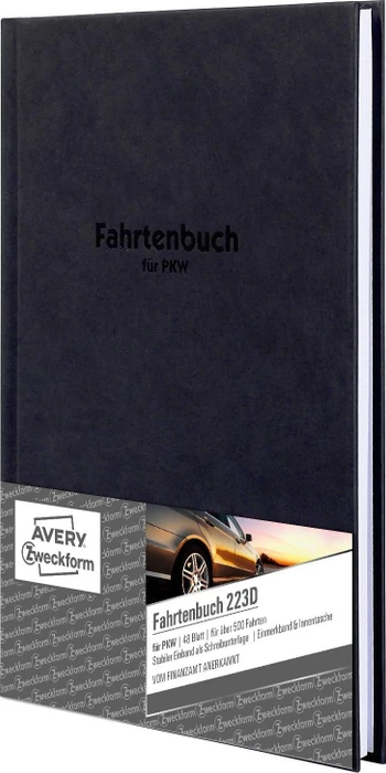 Avery-Zweckform Fahrtenbuch mit Jahresabrechnung, A5, Hardcover, 48 Blatt