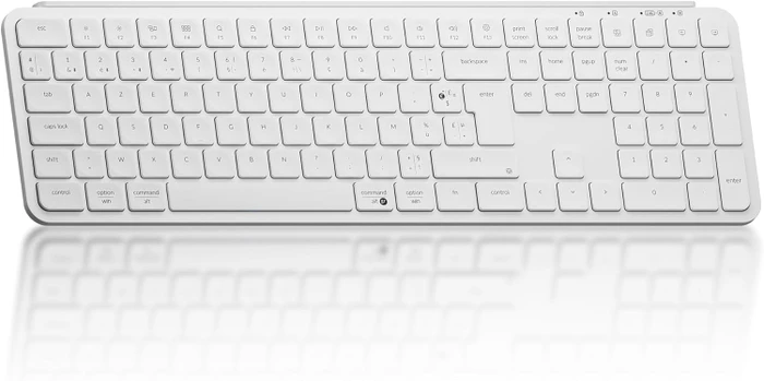 Keychron B6 Pro Ultra-Slim Wireless, Ivory White, USB/Bluetooth, FR
