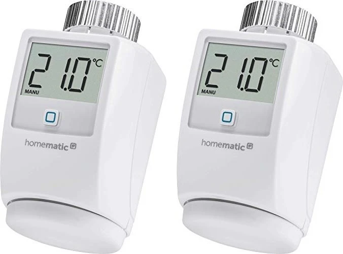 eQ-3 Homematic IP HMIP-eTRV-2 Funk-Heizkörperthermostat, Heizungssteuerung, 2er-Pack