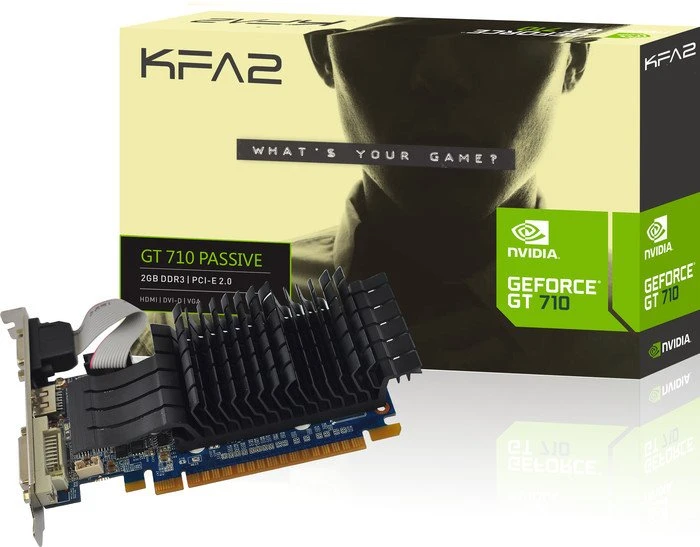 KFA2 GeForce GT 710 Passive, 2GB DDR3, VGA, DVI, HDMI