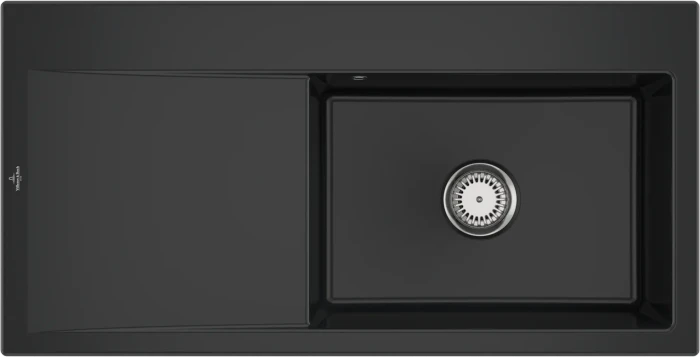 Villeroy & Boch Subway Style 60 Einbau Becken rechts pure black