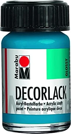 Marabu Decorlack Acryl Acrylfarbe, cyan, 15ml