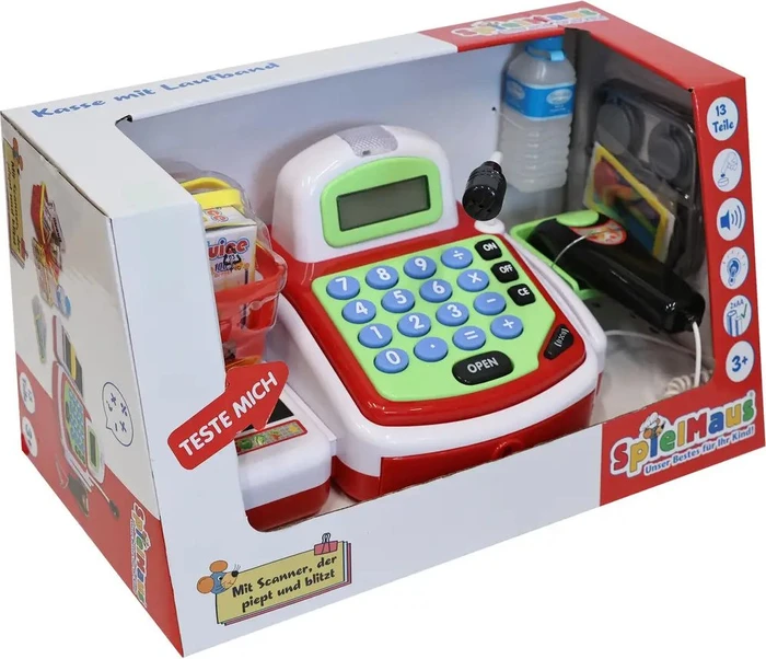 SpielMaus Kasse mit Laufband und Zubehör