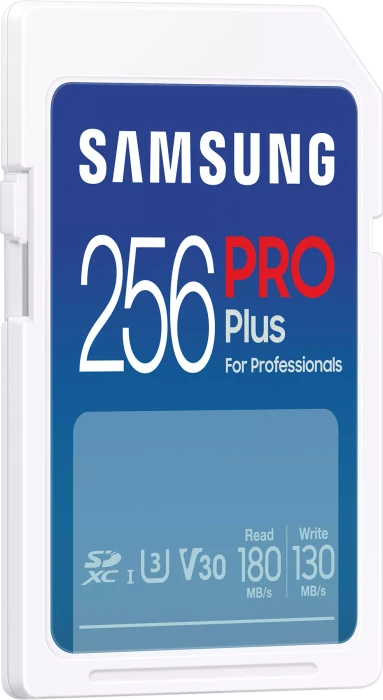 Samsung PRO Plus for Professionals R180/W130 256GB, UHS-I U3, Class 10