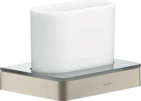 Hansgrohe Axor Universal Softsquare Zahnputzbecher mit Halter brushed nickel