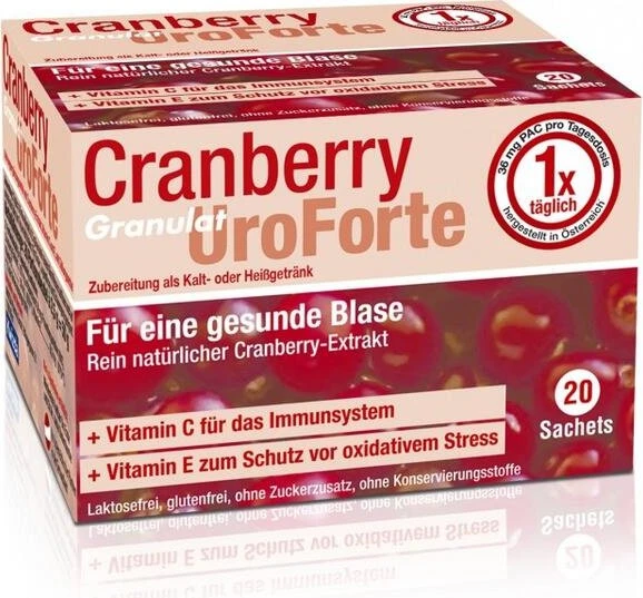 Biogelat Cranberry UroForte Granulat Beutel, 20 Stück