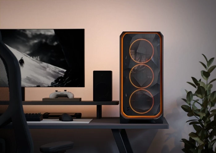 Fractal Design Meshify 3 XL Ambience Pro RGB Black TG Light Tint, schwarz, Glasfenster