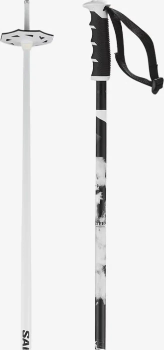 Salomon Steep Alpin Skistock weiß/schwarz (Modell 2025/2026)