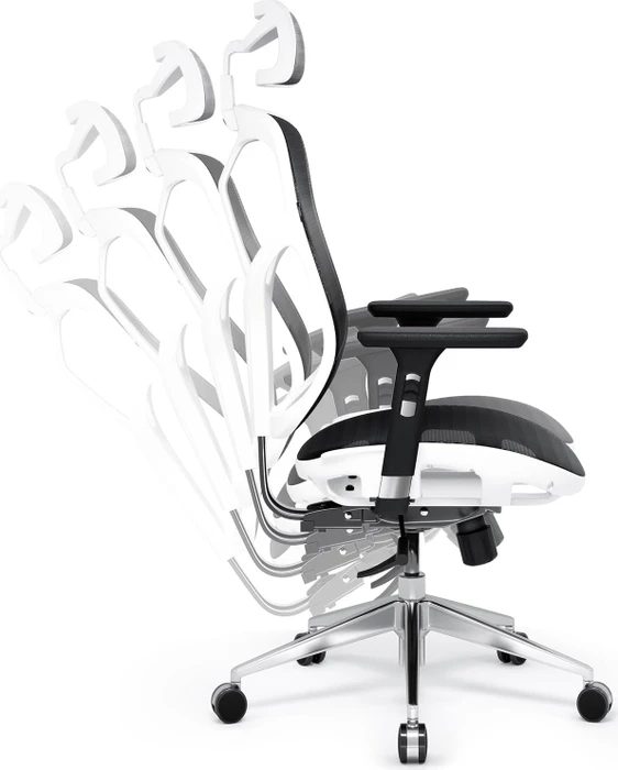 Diablo Chairs V-Basic Ergonomischer Bürostuhl, weiß/schwarz