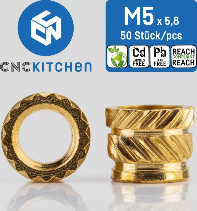 CNC Kitchen Gewindeinsätze zum Einschmelzen
