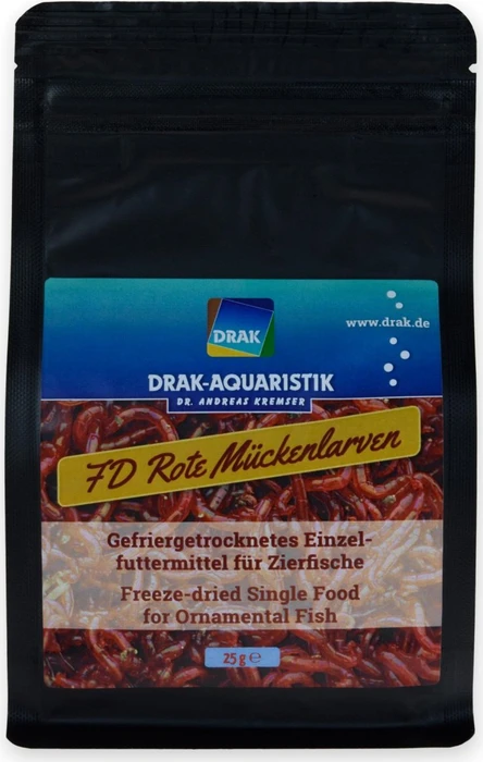 DRAK-Aquaristik FD Rote Mückenlarven, Standbodenbeutel, 25g