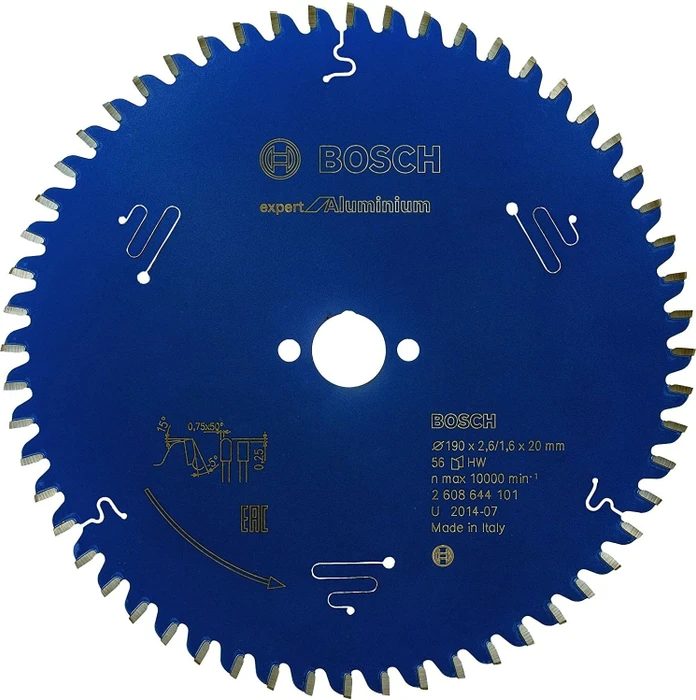 Bosch Professional Expert for Aluminium Kreissägeblatt 56Z, 190x1.6x20mm, 1 Stück