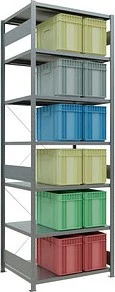 Schulte Lagertechnik Multiplus 250 Schwerlastregal 100x300x80cm verzinkt