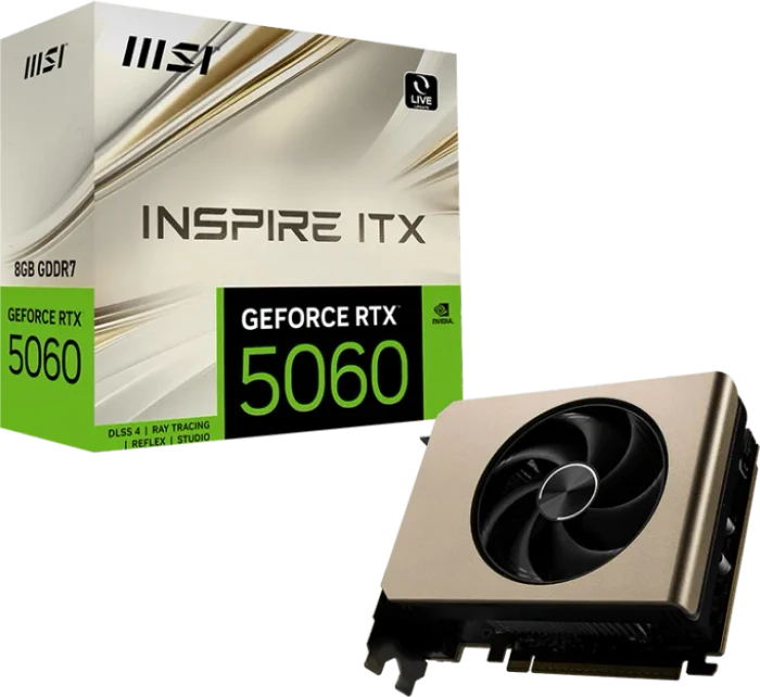 MSI GeForce RTX 5060 8G Inspire ITX, G5060-8II, 8GB GDDR7, HDMI, 3x DP