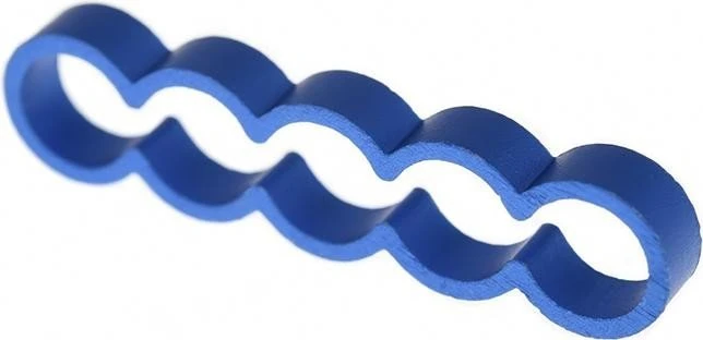 Alphacool Eiskamm Alu X5 Flat Kabelkamm 4mm, blau, 4er-Pack
