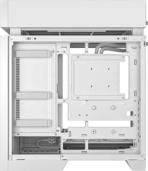 DeepCool CL6600 WH, weiß/braun, Glasfenster
