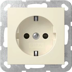 Gira System 55 SCHUKO-Steckdose, cremeweiß glänzend