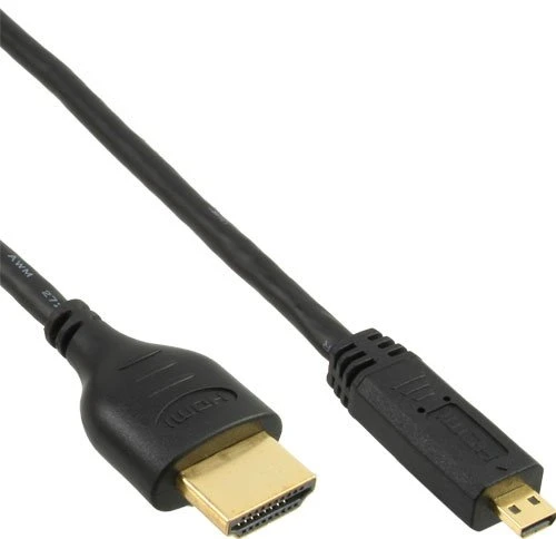 InLine Super Slim High Speed HDMI 1.3 Kabel Typ-A/Typ-D Micro, 0.5m