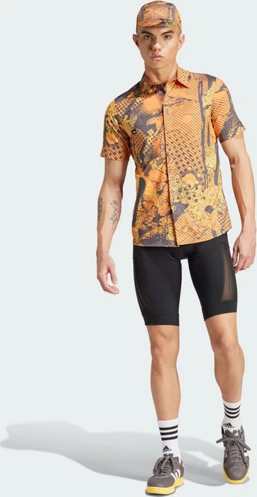 adidas Trackstand Stenciled Art Cycling Hemd kurzarm charcoal