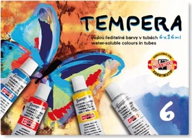 Koh-I-Noor Tempera Deckfarbe, 6 Farben, 16ml