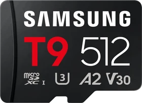 Samsung T9 R200/W130 512GB, UHS-I U3, A2, Class 10