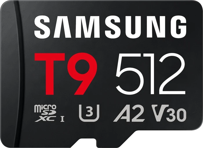 Samsung T9 R200/W130 512GB, UHS-I U3, A2, Class 10