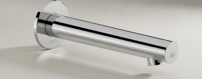 Keuco IXMO Elektronik-Waschtischmischer Wandmontage Unterputz Netzbetrieb rund chrom