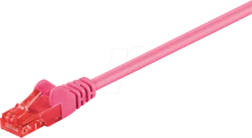 goobay Patchkabel, Cat6, U/UTP, RJ-45/RJ-45, 5m, rosa