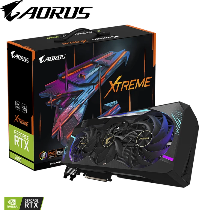 GIGABYTE AORUS GeForce RTX 3090 Xtreme 24G, 24GB GDDR6X, 3x HDMI, 3x DP