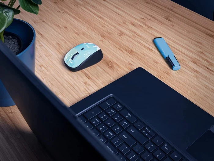 Trust Yvi Wireless Mouse Blue Brush, USB