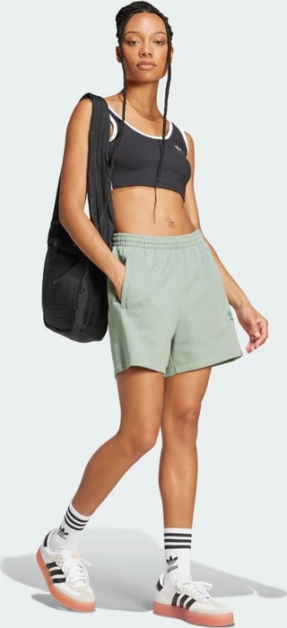 adidas Essentials French Terry Shorts silver green (Damen)