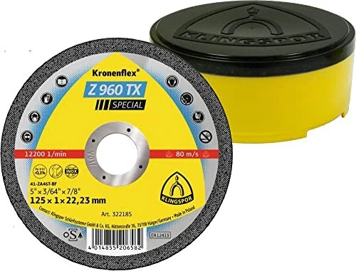 Klingspor Kronenflex Z 960 TX Special Trennscheibe, 115x1x22.23mm, 25 Stück