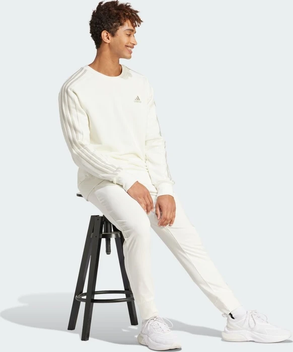 adidas Essentials French Terry 3-Streifen Sweatshirt off white (Herren)