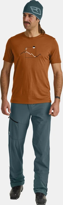 Ortovox 150 Cool Peak Funktionsshirt kurzarm bristle brown (Herren)