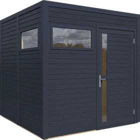 Bertilo Cubus 2 Gartenhaus 226x234cm anthrazit