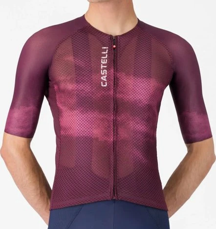 Castelli Climber's A/C Trikot kurzarm deep bordeaux/white (Herren)