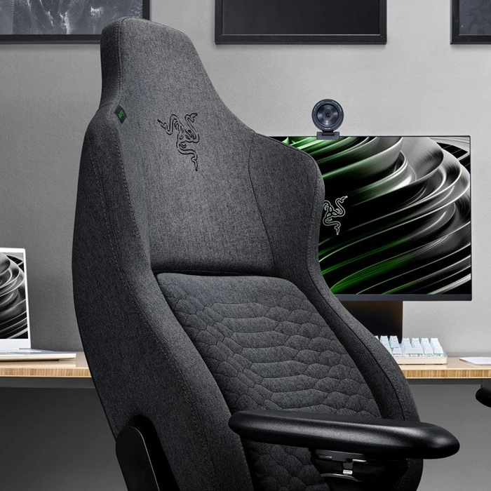 Razer Iskur Stoff Gamingstuhl, grau