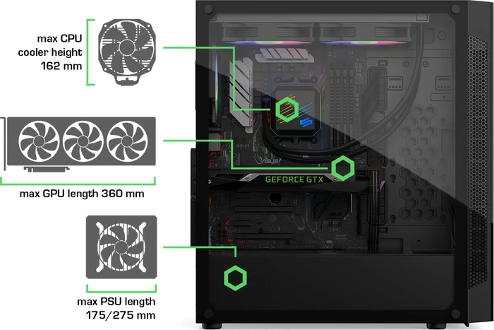 Endorfy SilentiumPC Armis AR6X Evo TG ARGB, Glasfenster