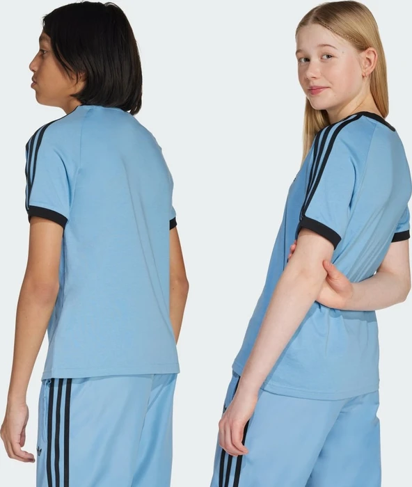 adidas 3-Streifen T-Shirt kurzarm ash blue (Junior)