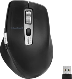 BlueBuilt Maximus Kabellose Ergonomische Bluetooth-Maus, schwarz, USB/Bluetooth (BBMAX24)