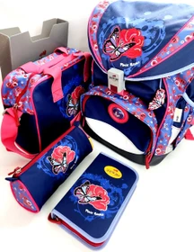 DerDieDas ErgoFlex Superflash Bat Moon Schultaschen-Set, 5-tlg.