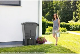 Graf Unterstand für Regenwasserbehälter eckig 300l graphitegrey