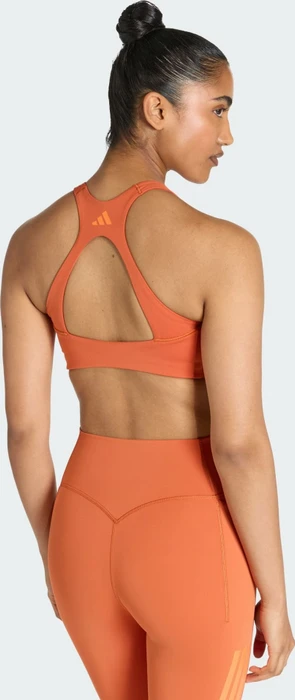 adidas Optime Workout 3-Streifen Medium-Support Sport-BH fox orange (Damen)
