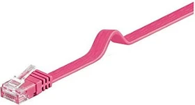 goobay Flach-Patchkabel, Cat6, U/UTP, RJ-45/RJ-45, 20m, rosa