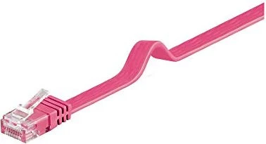goobay Flach-Patchkabel, Cat6, U/UTP, RJ-45/RJ-45, 10m, rosa